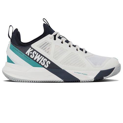 K-Swiss K Frame Speed Rublo Mens Clay Tennis Shoe Blanc DeBlanc/Carbon/Baltic 09485 162image