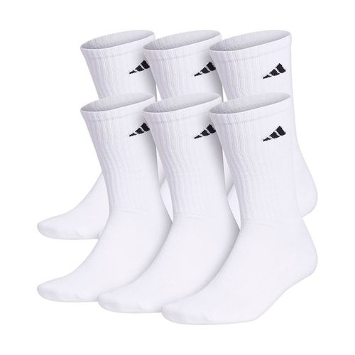 adidas Mens Athletic Cushioned Crew Sock 6 Pack - White/Black
image