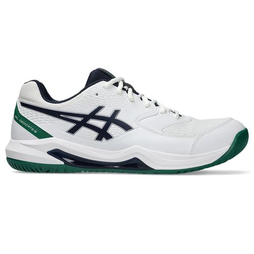 ASICS テニスシューズ バーガンディ Asics Gel Dedicate 8 Mens Wide (2E) Tennis Shoe - White/Midnight