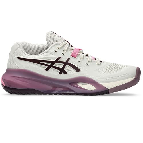 Asics Gel Resolution X Womens Wide Tennis Shoe Soft Oat/Dark Aubergine 1042A278 250image