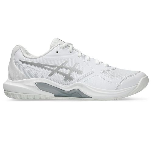 Asics Gel Dedicate 9 Womens Wide Tennis Shoe White/Pure Silver 1042A315 101image