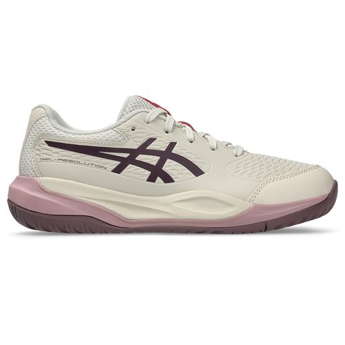 Asics Gel Resolution X Junior Tennis Shoe Soft Oat/Dark Aubergine 1044A081 250image