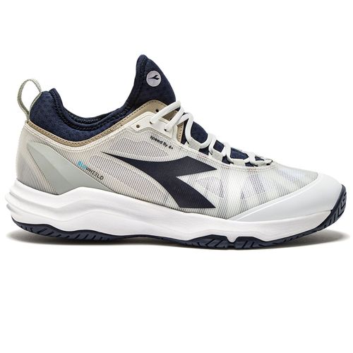 Diadora Speed Blushield Fly 4 Plus Clay Mens Tennis Shoe White/Blue Corsair 179509 C1494
image
