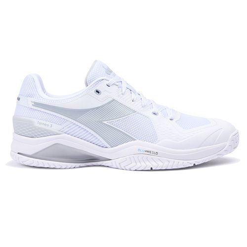 Diadora Blushield Torneo 3 AG Mens Tennis Shoe White/Silver 181466 C6103
image