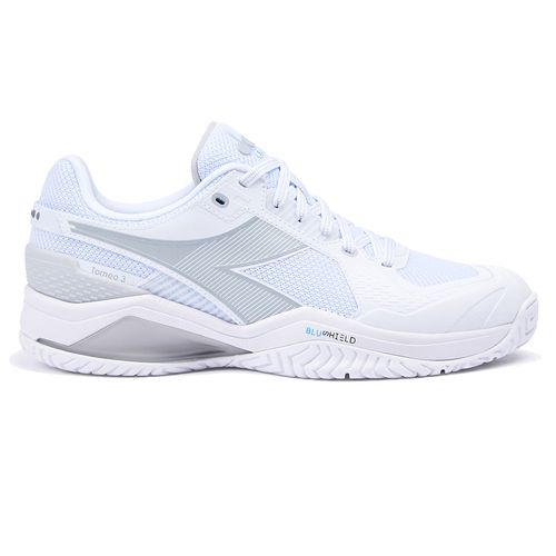 Diadora Blushield Torneo 3 AG Womens Tennis Shoe White/Silver 181467 C6103image
