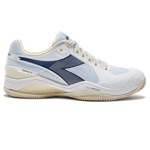 Diadora Blushield Torneo 3 AG Mens Clay Tennis Shoe White/Ensign Blue/Whisper White 181468 C0181
image