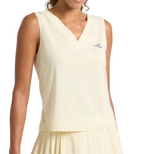 Diadora Fibrazero V Neck Tank Top Womens Beige Shifty 183202 25009image
