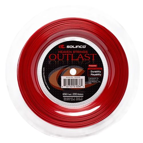 Solinco Outlast 17g (1.20mm) Tennis String Reel Red 1920035image