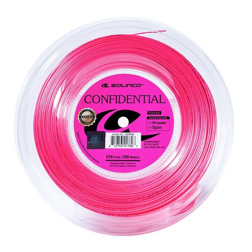 Solinco Confidential Soft 17g (1.20mm) Tennis String REEL (656) Pink 1920659image