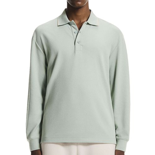 On Courtside Long Sleeve Polo Mens Mineral/Tide 1MF30504 584image