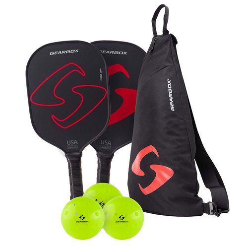 Gearbox Player Starterpack Kit û2 Picklball Paddle û3 Ballsû1 BagûBlack/ Red 1SPP01 1
image