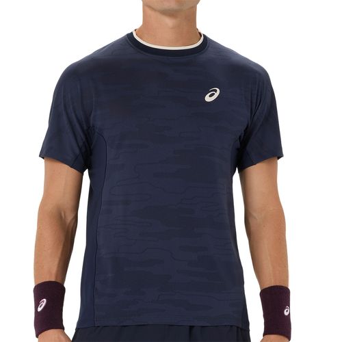 Asics Match Jacquard SS Crew Mens Midnight 2041A419 400image