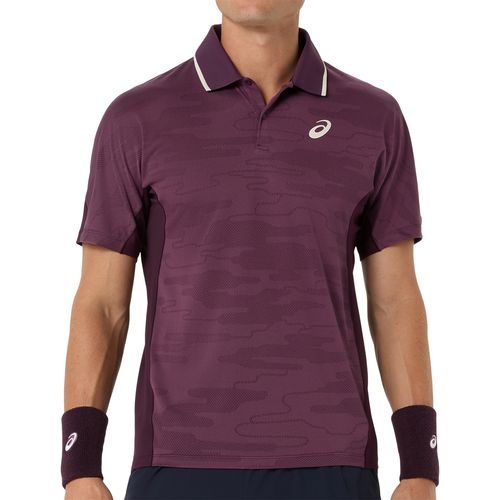 Asics Match Jacquard Polo Mens Dark Aubergine 2041A420 500image