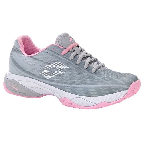 Lotto Mirage 300 Speed Womens Tennis Shoe Silver Metal/All White/Pink 210741 6VO
image