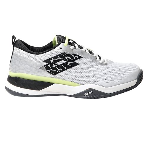 Lotto Raptor Hyperpulse 100 SPD Mens Tennis Shoe All White/All Black/Sharp Green 215623 9ZBimage
