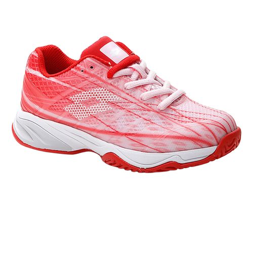 Lotto Mirage 300 ALR Junior Tennis Shoe Pink Cherry/All White/Red Poppy 218855 9FM
image