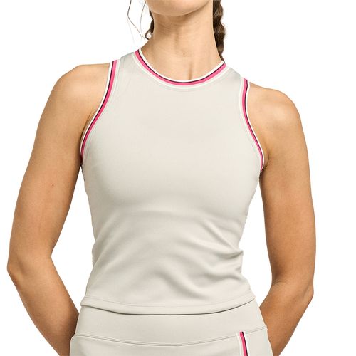 Lija Love All Varsity Tank Top Womens Vapor Grey/Fuchsia Multi 26A 1969GRimage
