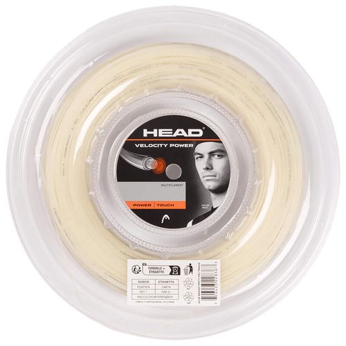 Head Velocity MLT Power 16g (1.30mm) Tennis String REEL 660 Natural 281633 16NTimage