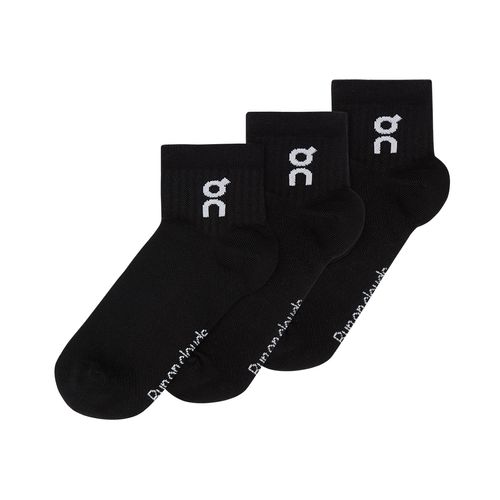 On Logo Sock Mid 3 Pack Unisex Black 2UF1052 0553image