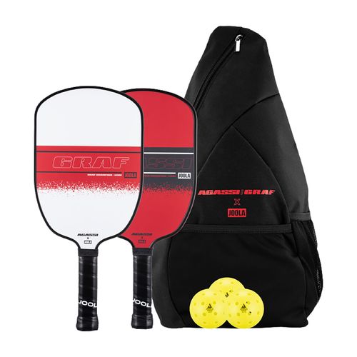 Joola Agassi/Graf Champion 12mm Set of 2 Pickleball Paddles Red/White 300663
image