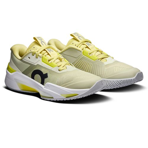On The Roger Pro Fire Womens Shoe - Linen/Lime | Midwest Racquet Sports