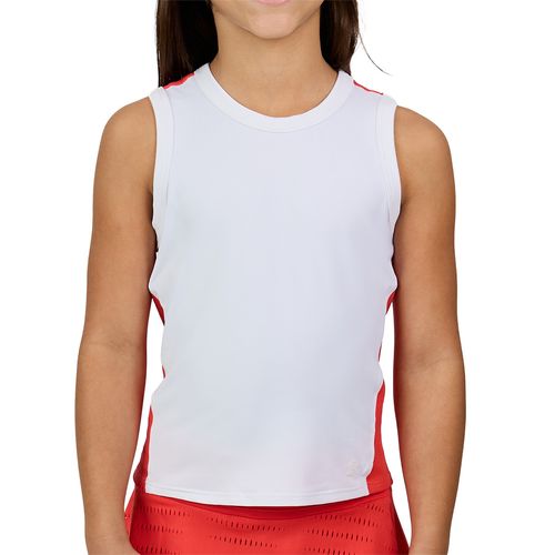 Sofibella Viva Hibiscus Girls Racerback Tank White 4092VIV WHTimage