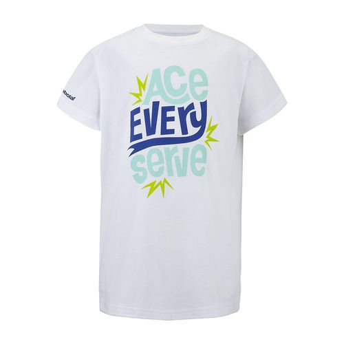 Babolat Exercise Cotton Boys Tee Shirt White 4BS26444 1000image