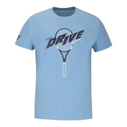 Babolat Drive Cotton Tee Shirt Mens Drive Heritage Blue 4US25441X 4128image