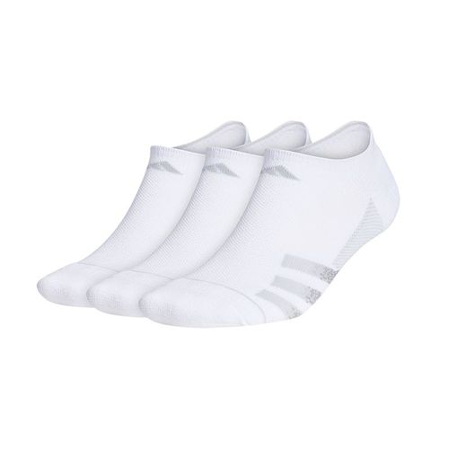 adidas Mens Superlite 3 Stripe No Show Sock 3 Pack - White/Clear Onix Grey/Clear Grey
image