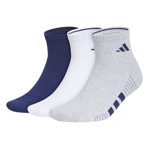 adidas Mens Cushioned 4.0 Quarter Sock 3-Pack Dark Blue/White/Grey 5163007image