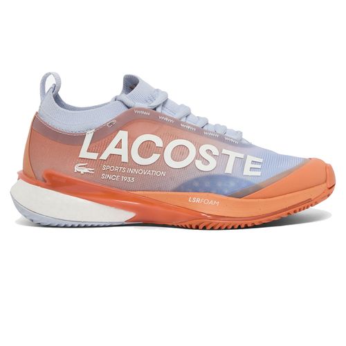 Lacoste AG-LT25 Lite Womens Clay Tennis Shoe Light Blue/Orange 51SFA0011 AMJimage