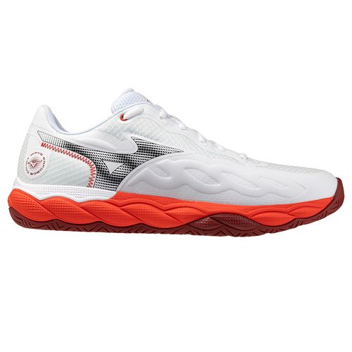 Mizuno Wave Enforce Court Mens Tennis Shoe White/Fiery Red 550075 001Rimage