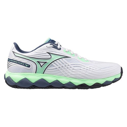 Mizuno Wave Enforce Tour 2 Mens Tennis Shoe White/Neo Mint 550094 004S
image