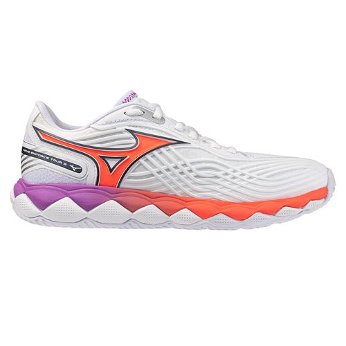 Mizuno Wave Enforce Tour 2 Womens Tennis Shoe White/Lava Orange 550095 0025image