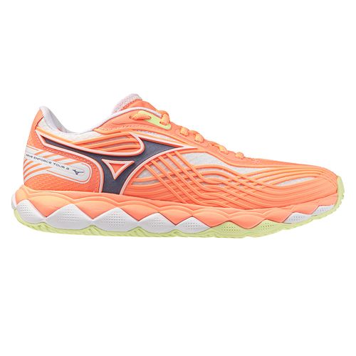 Mizuno Wave Enforce Tour 2 Womens Tennis Shoe Flamingo Coral/Wild Wind 550095 1B6Simage