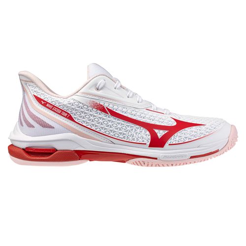 Mizuno Wave Exceed Tour 7 Womens Tennis Shoe White/Fiery Red 550119 001Rimage