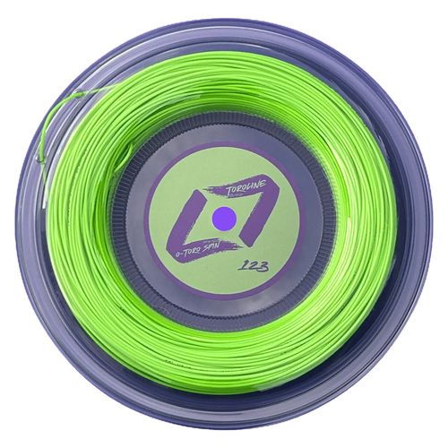 Toroline O-Toro Spin 17 (1.23mm) Tennis String Mini Reel (330) Neon Green 727252595916image