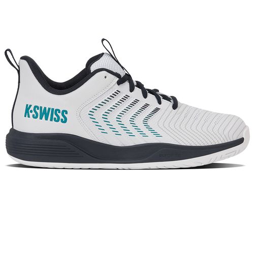 K-Swiss Ultrashot Light Junior Tennis Shoe White/Carbon/Baltic 84896 148image