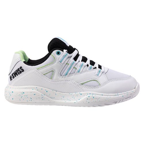 K-Swiss Tura Team Womens Pickleball Shoe White/Paradise Green/Black 94076 971
image