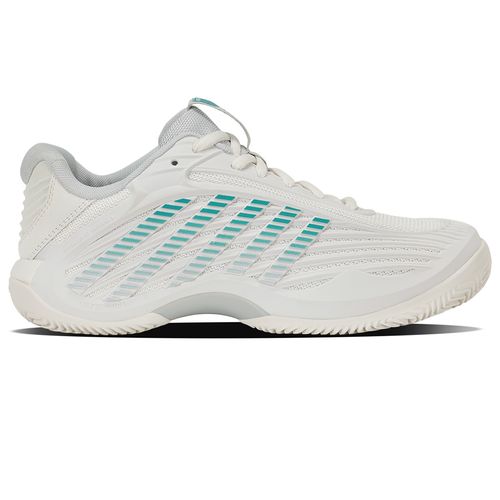 K-Swiss Hypercourt Express 3 Womens Clay Tennis Shoe Blanc de Blanc/Glacier Grey/Baltic 94604 110image