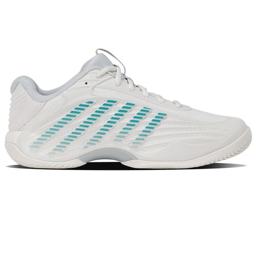 K-Swiss Hypercourt Express 3 Womens Wide Tennis Shoe Blanc de Blanc/Glacier Grey/Baltic 94606 110image