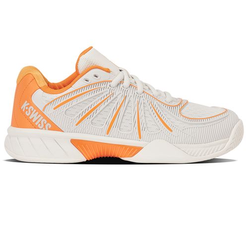 K Swiss Express Light 2 Womens Pickleball Shoe Blanc de Blanc/Blazing Orange 94902 127image