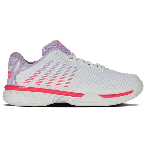 K Swiss Hypercourt Express 2 Womens Tennis Shoe White/Orchid Petal/Neon Blaze 96613 182
image