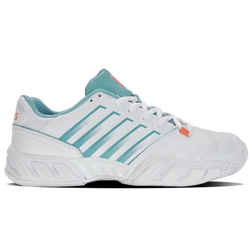 K-Swiss Bigshot Light 4 Womens Tennis Shoe White/Nile Blue/Desert Flower 96989-109
image