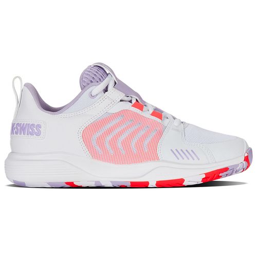 K-Swiss Ultrashot Team Womens Tennis Shoe White/Orchid Petal/Neon Blaze 97395 182
image