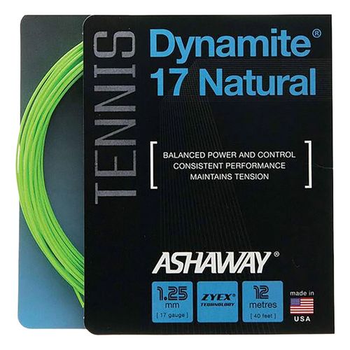 Ashaway Dynamite Natural 17g (1.25mm) Tennis String Optic Green A10081image