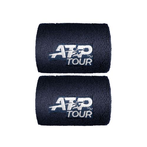 ATP Tour Logo Performance Short Wristbands - Navy Blueimage