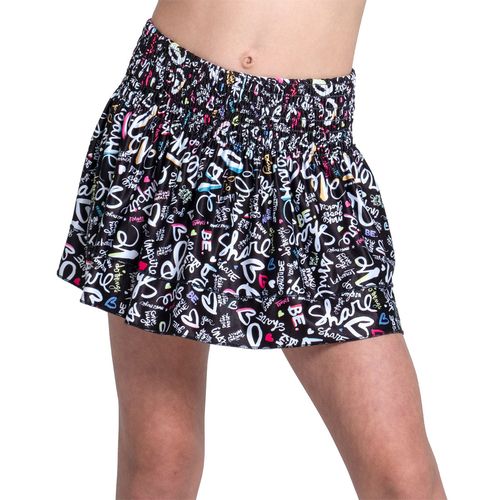 Lucky in Love Novelty Love Letter Girls Skirt Black B118 Z93001
image