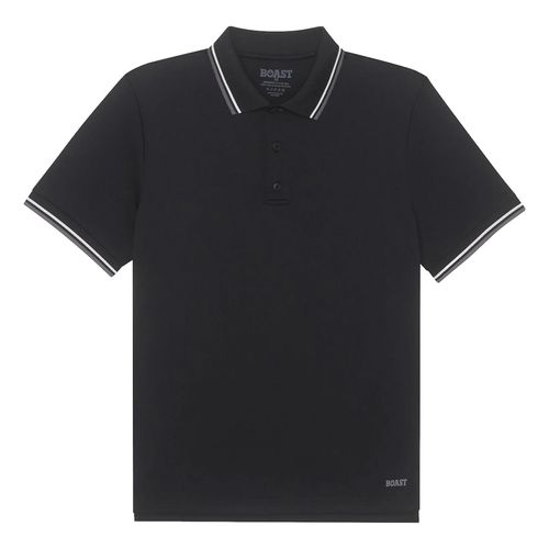 Boast Tipped Match Polo Mens Black/Asphalt/White BM5PO51 006image