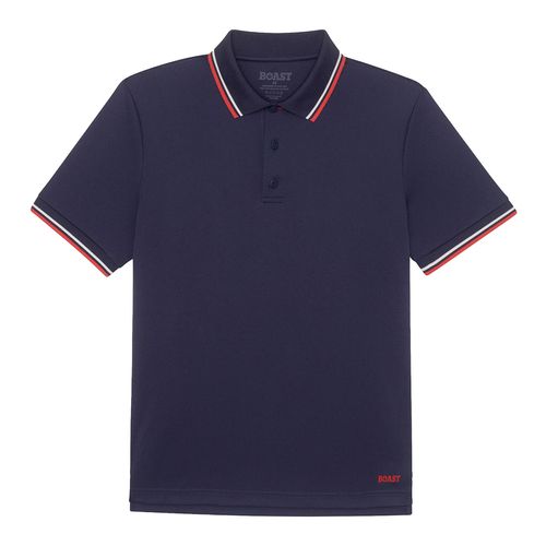 Boast Tipped Match Polo Mens Navy/Red/White BM5PO51 409image
